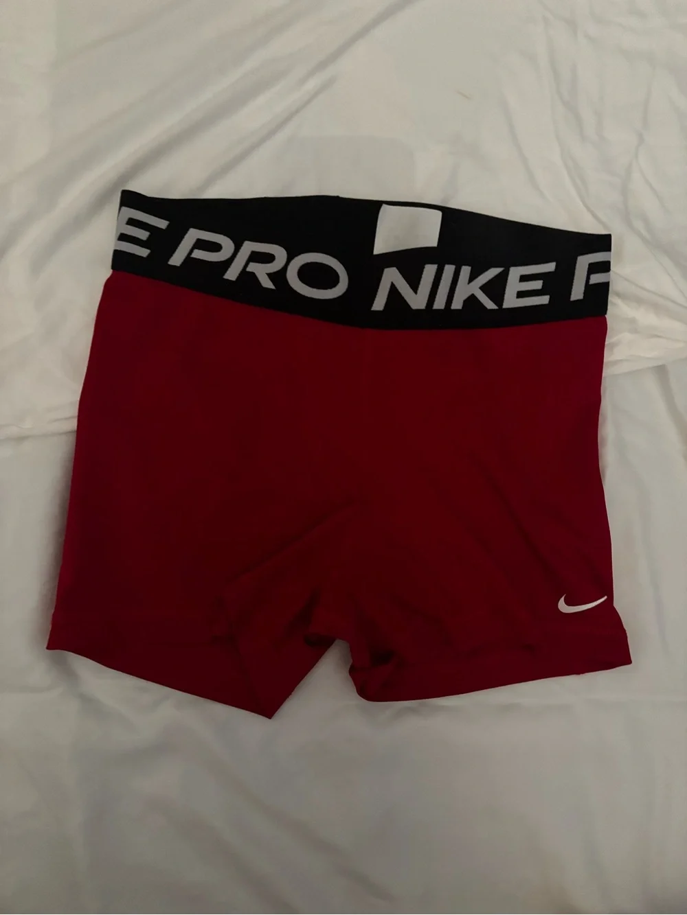 Nike Pro Red and Black Athletic Compression Shorts